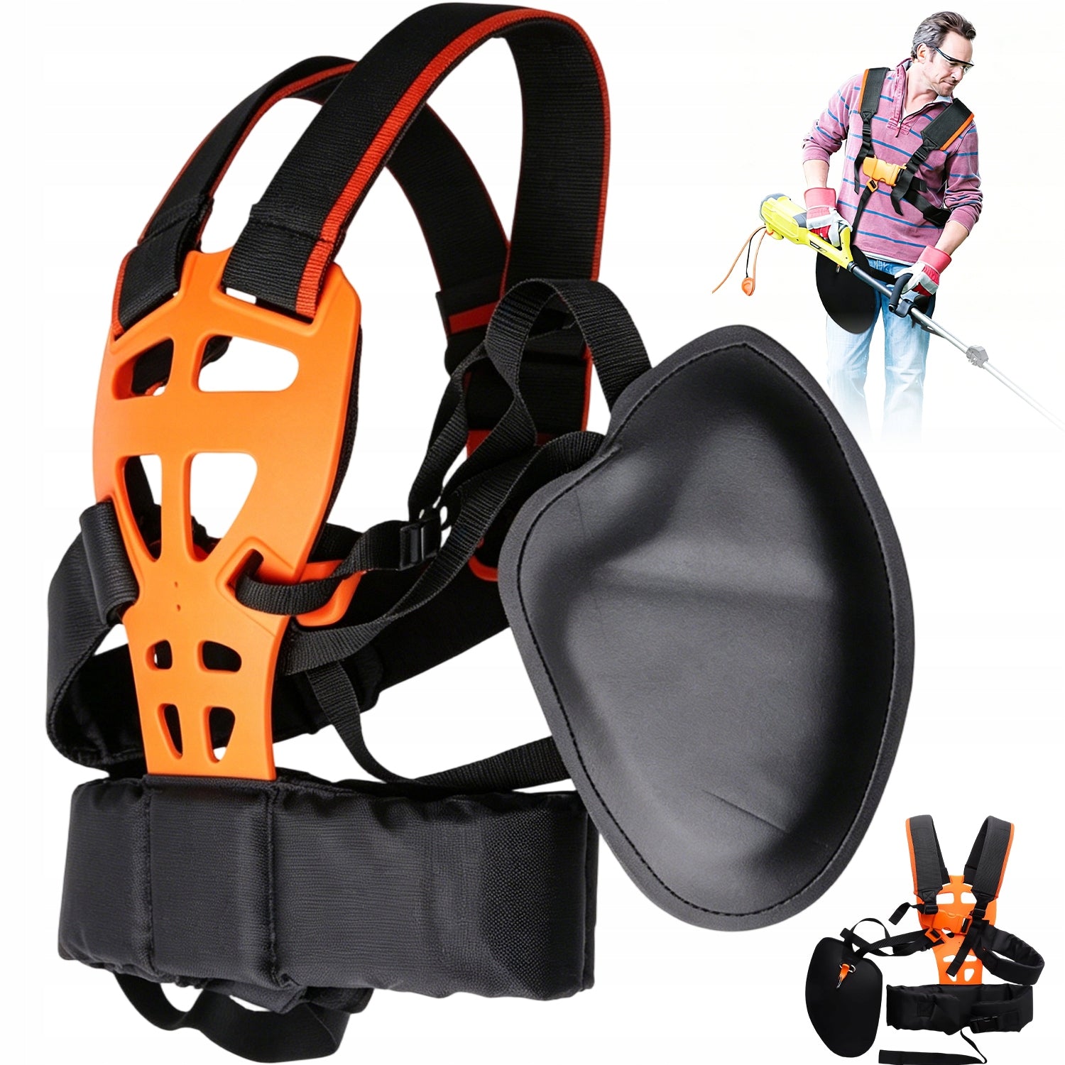 SUSPENDERS FOR COMBUSTION SCYTHE BELTS HARNESS PRO STRONG ADJUSTABLE UNIVERSAL