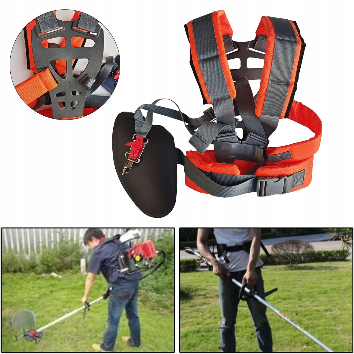 SUSPENDERS FOR COMBUSTION SCYTHE MOWER BRUSH CUTTER CARRIER BELTS VENTILATED HARNESS Brand no brand