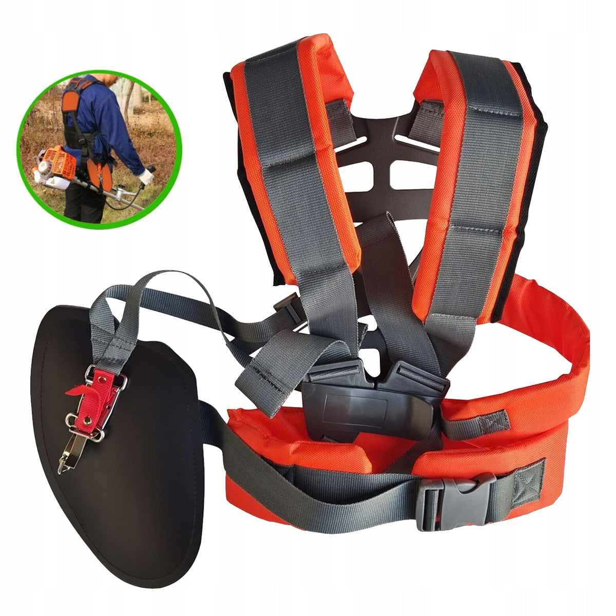SUSPENDERS FOR COMBUSTION SCYTHE MOWER BRUSH CUTTER CARRIER BELTS VENTILATED HARNESS