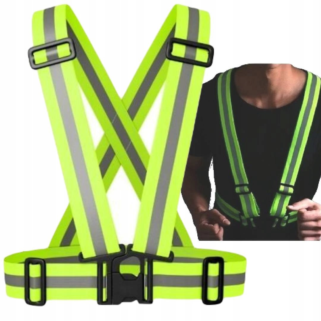 SUSPENDERS REFLECTIVE VEST FOR BIKE MOTOR FOR ROAD RUNNING