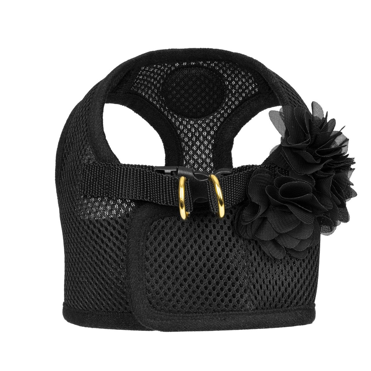 SUSPENDERS TYPE C BLACK ROSES MESH FOR SUMMER BLACK LUXURY FOR CAT DOG