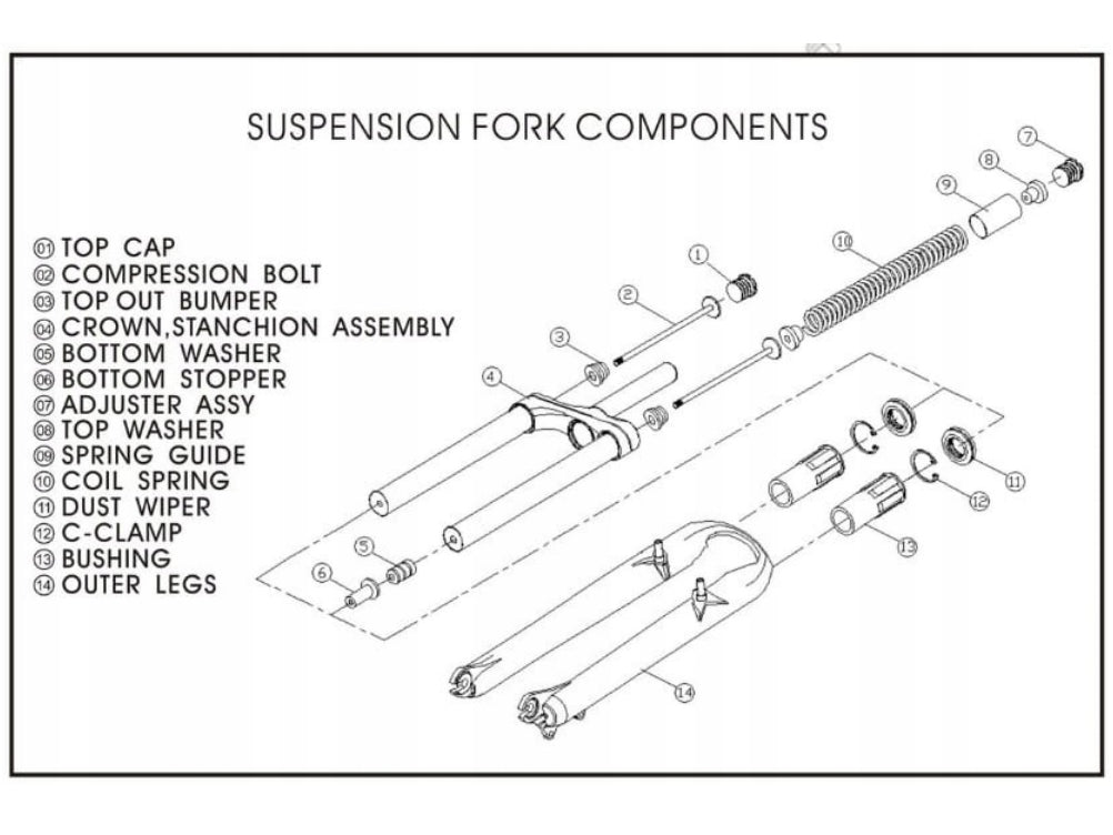 SUSPENSION FORK 26" MODE MD-711X - 25,4 Manufacturer code 410330