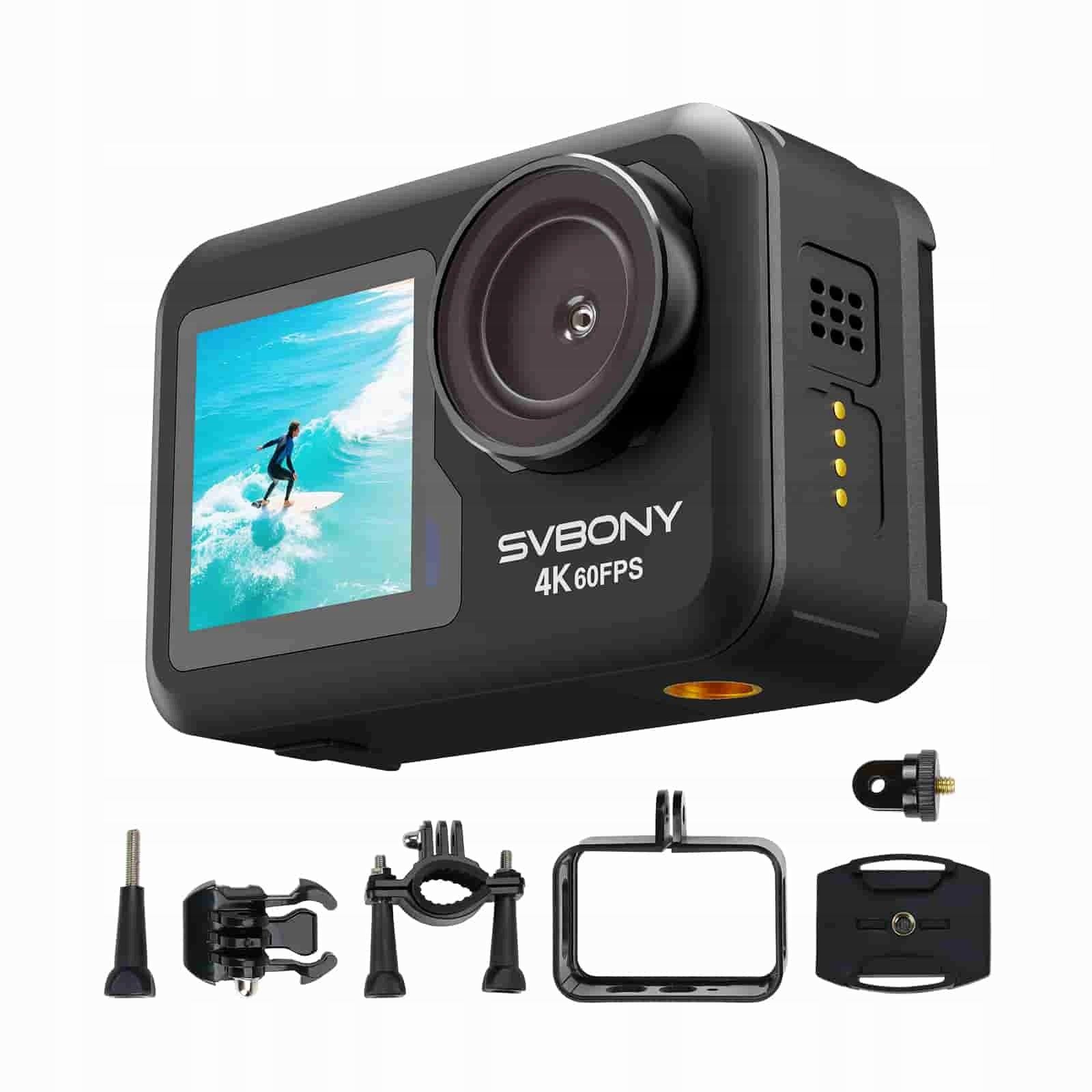 SVBONY Act20 Upgraded Action Camera, 4K Ultra HD, 166ft Waterproof Camera
