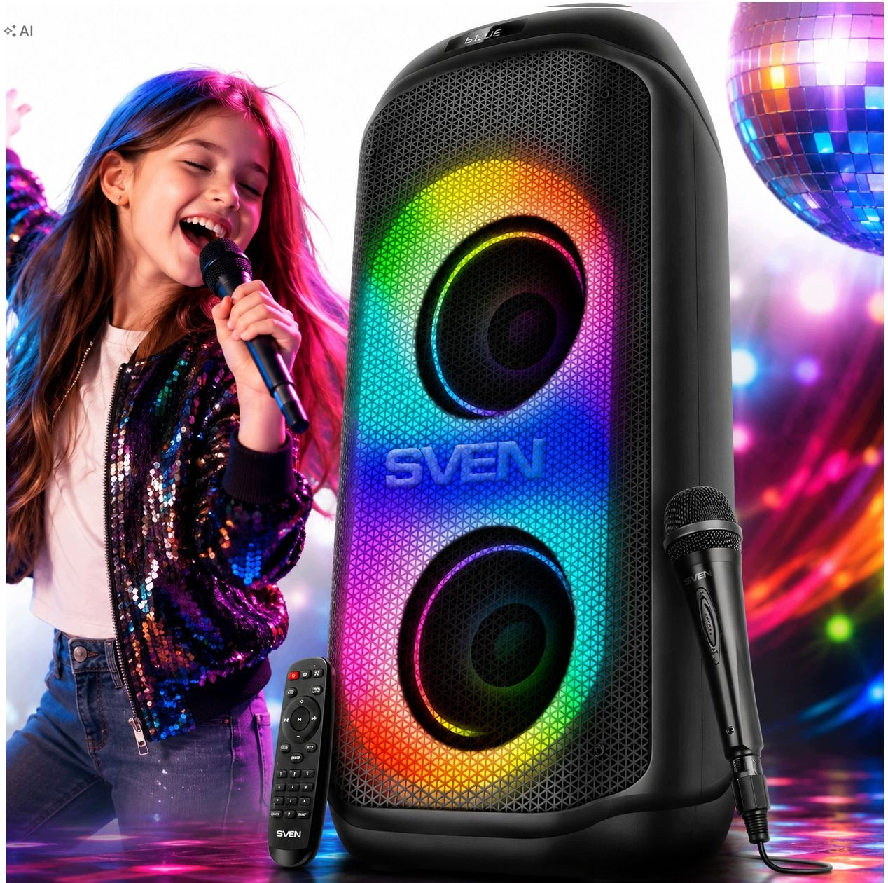 SVEN PS-1050 Wireless Bluetooth Speaker Portable Mobile 200W