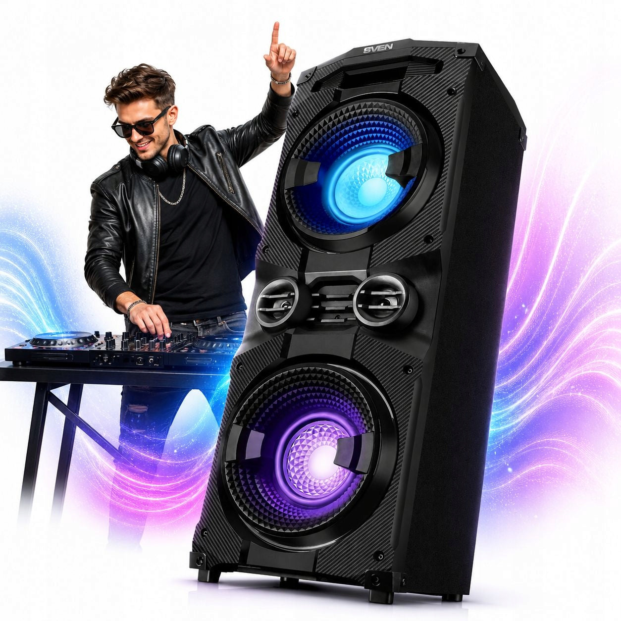 SVEN PS-1500 SPEAKER PORTABLE PARTYBOX 500W BLUETOOTH KARAOKE