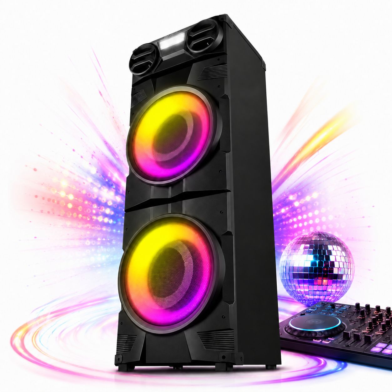 SVEN PS-1900 PORTABLE SPEAKER PARTYBOX 1000W BLUETOOTH KARAOKE STROBE