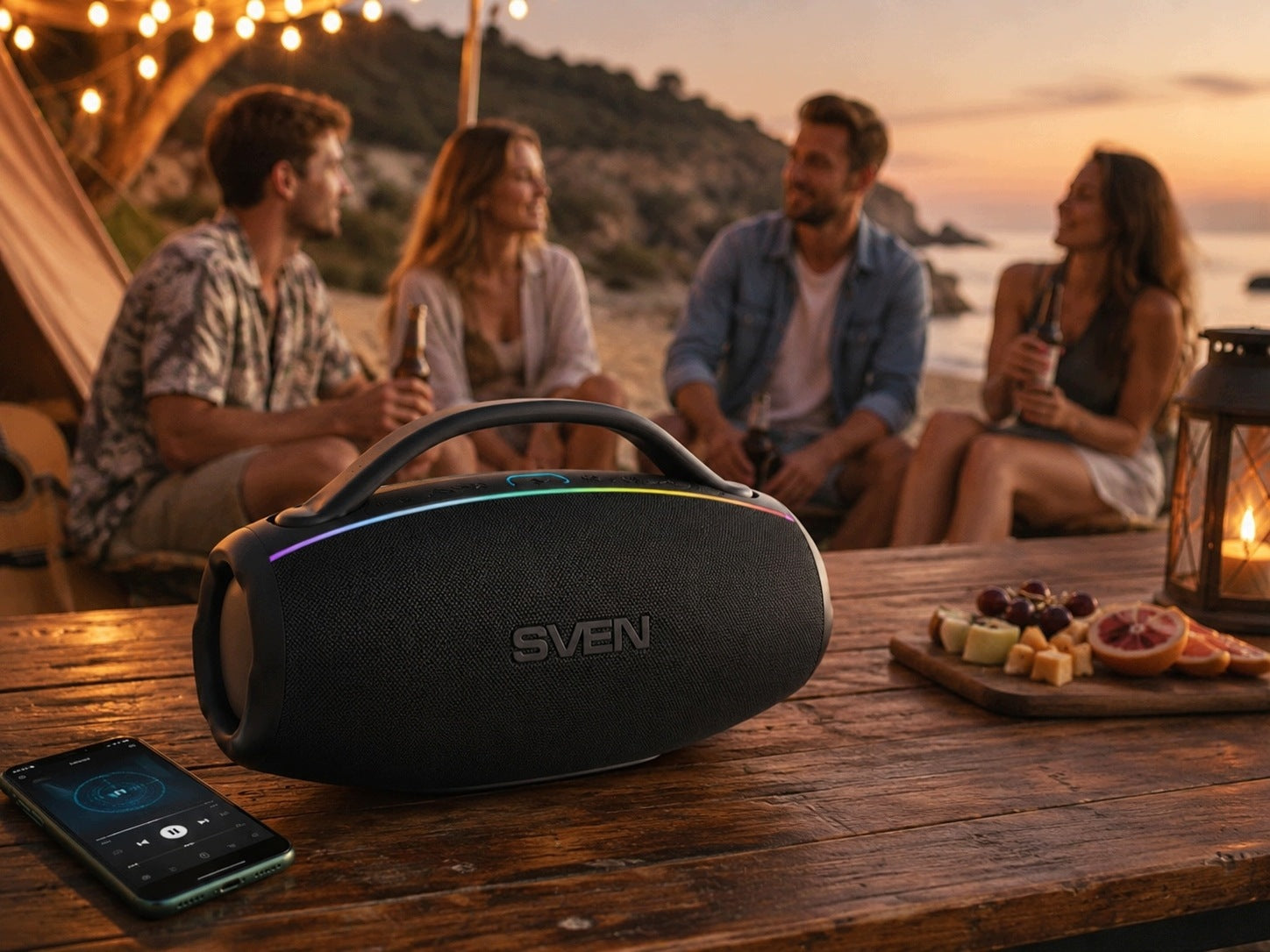 SVEN PS-399 Wireless Speaker 100W Bluetooth RGB USB-C 16h Manufacturer code SV-023218