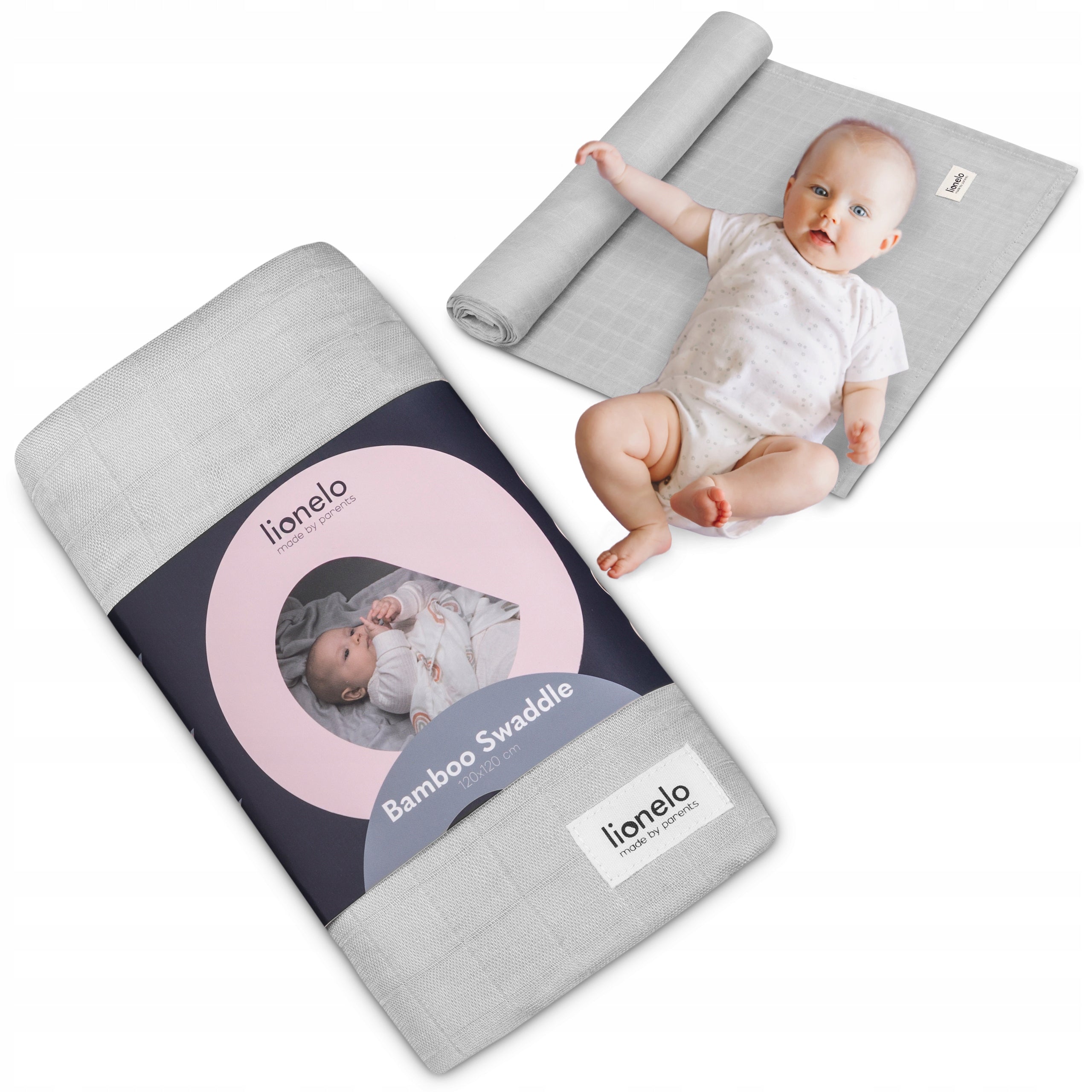 SWADDLE BLANKET BAMBOO diaper thermoregulation for summer LIONELO BAMBOO