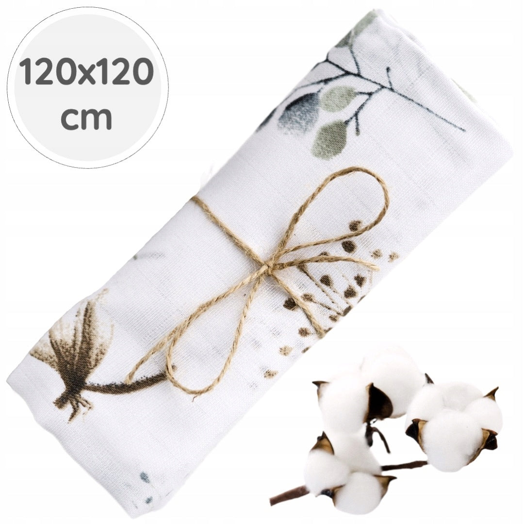 SWADDLE DIAPER MUSLIN DIAPER HYPOALLERGENIC Poland 120x120cm BabyU