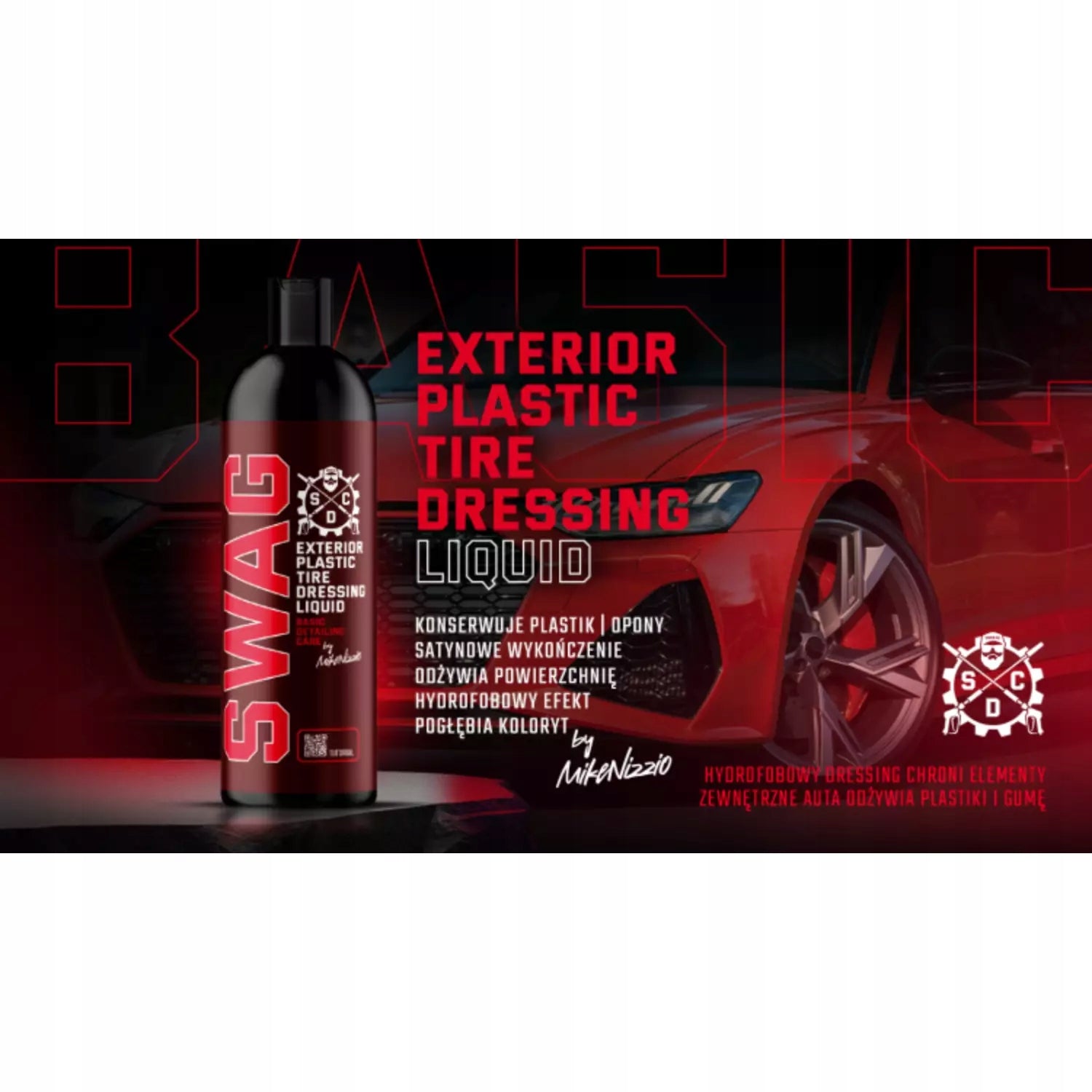 SWAG Basic Exterior Plastic Tire Dressing Liquid 250ml Packaging status original