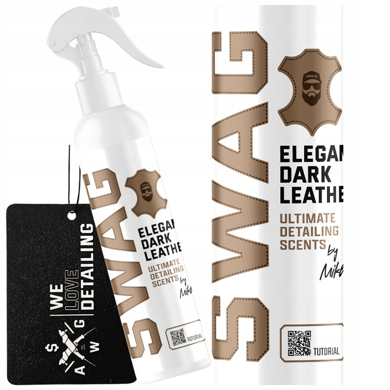 SWAG ELEGANT DARK LEATHER 150ml LUXURIOUS SKIN FRAGRANCE FOR CAR + PENDANT