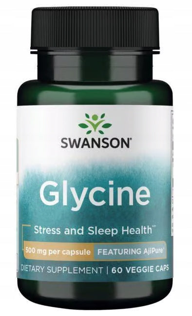 SWANSON AjiPure GLYCINE 500mg AMINO ACIDS STRESS CALMING HEALTHY SLEEP