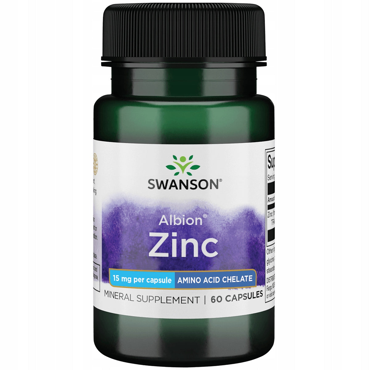 SWANSON Albion Zinc Chelate 15 mg 60 kaps.