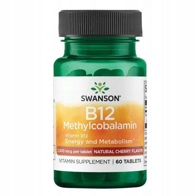 SWANSON B12 METHYLCOBALAMIN 2500 mcg 60 Tablets ENERGY MEMORY NERVOUS SYSTEM ANEMIA