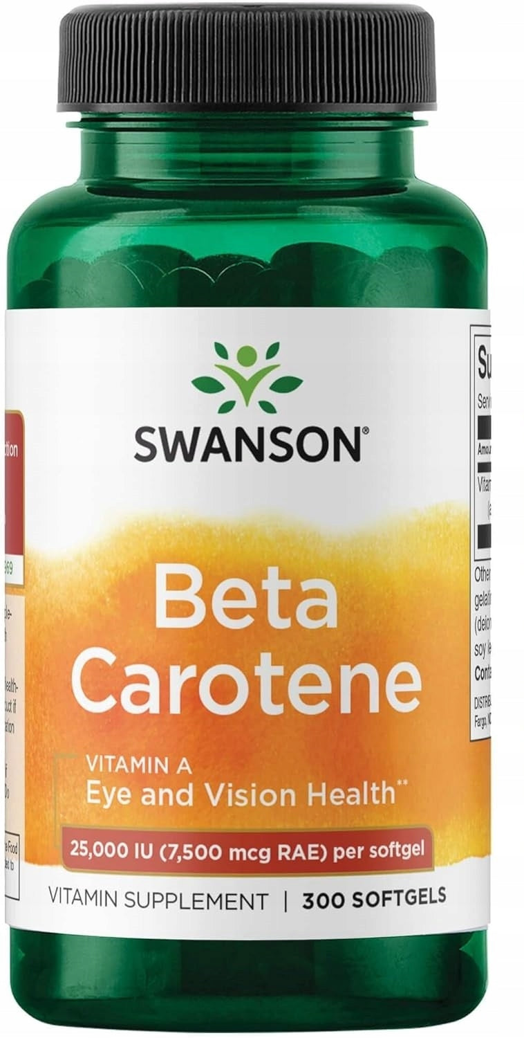 SWANSON BETA CAROTENE + WIT A 25000IU 300k ANTIOXIDANT STRONG TAN