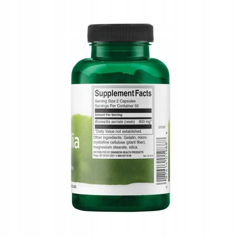 SWANSON Boswellia Serrata 400mg 100 capsules Boswellia HEALTHY JOINTS Expiration date at least 3 months from the date of purchase