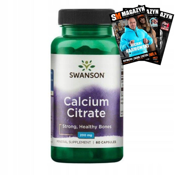 SWANSON CALCIUM CITRATE 200mg 60 kaps CALCIUM BONE SYSTEM