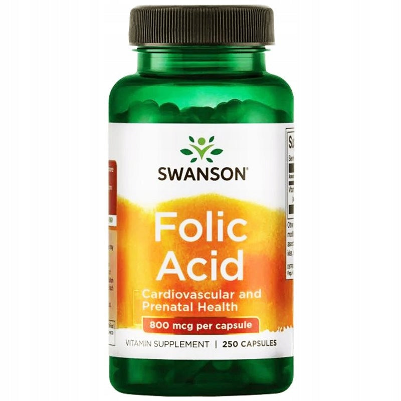 SWANSON Folic Acid 800mcg 250 capsules SKIN heart Medical device no