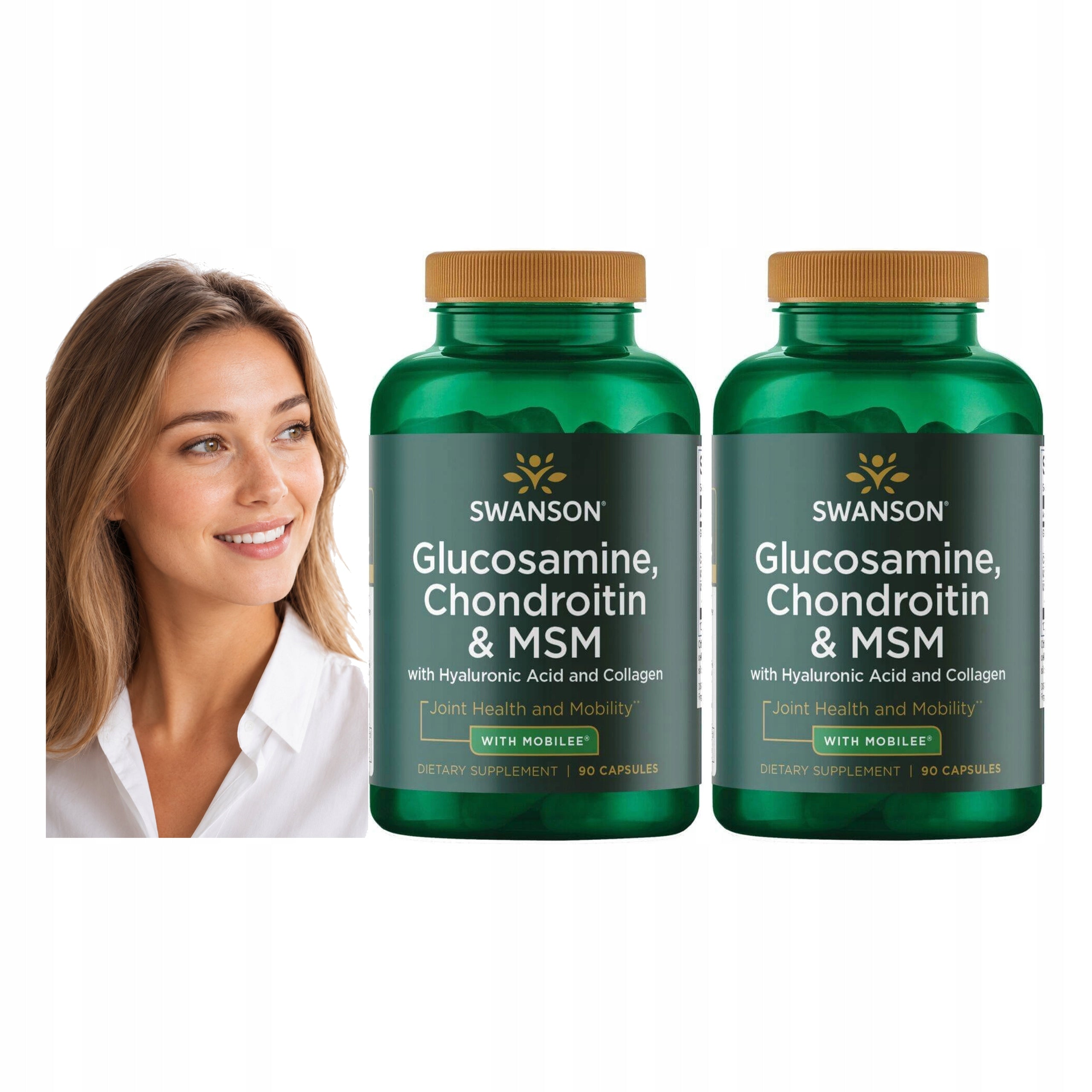 SWANSON GLUCOSAMINE CHONDROITIN MSM WITH HYALURONIC ACID AND COLLAGEN - 2x
