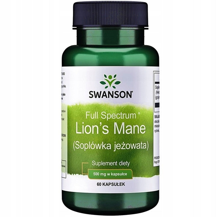 SWANSON Lion's Mane LION'S MANE Hericium 500mg 60cap DIGESTION Memory