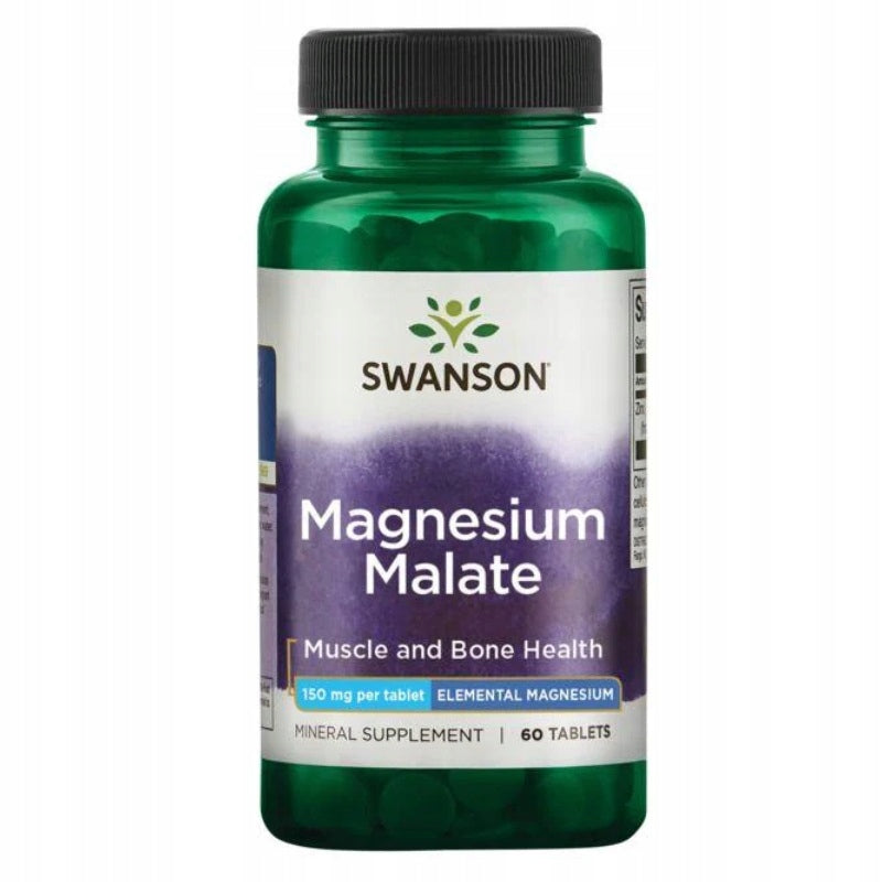 SWANSON Magnesium Malate 150mg 60 Tablets Magnesium Malate Bone Fatigue