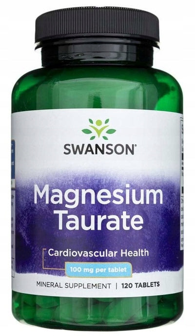 SWANSON Magnesium Taurate 100mg MAGNESIUM 120 Tablets BONES Muscle HEART