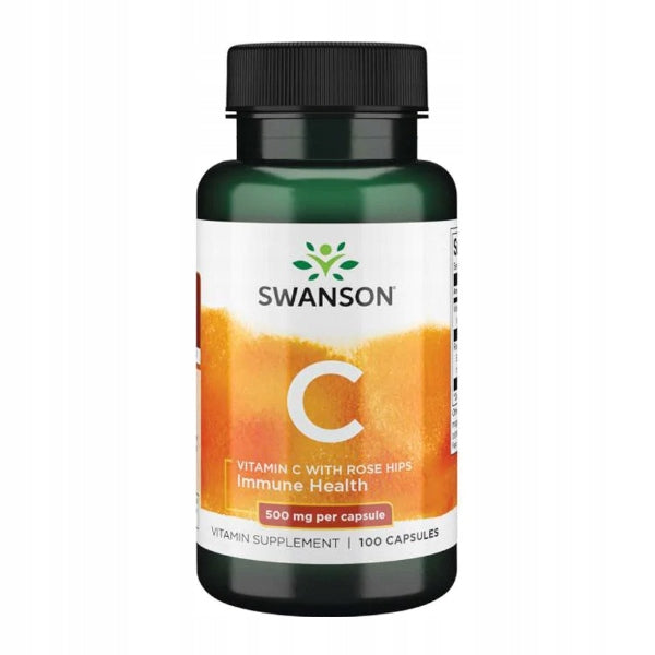 SWANSON VITAMIN C500 + WILD ROSE 100caps CHOLESTEROL RESISTANCE Expiration date at least 1 year from the date of purchase