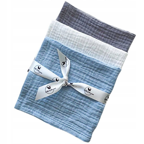 SWANSTORE Diaper muslin diaper 30x30 GOTS 3-pack