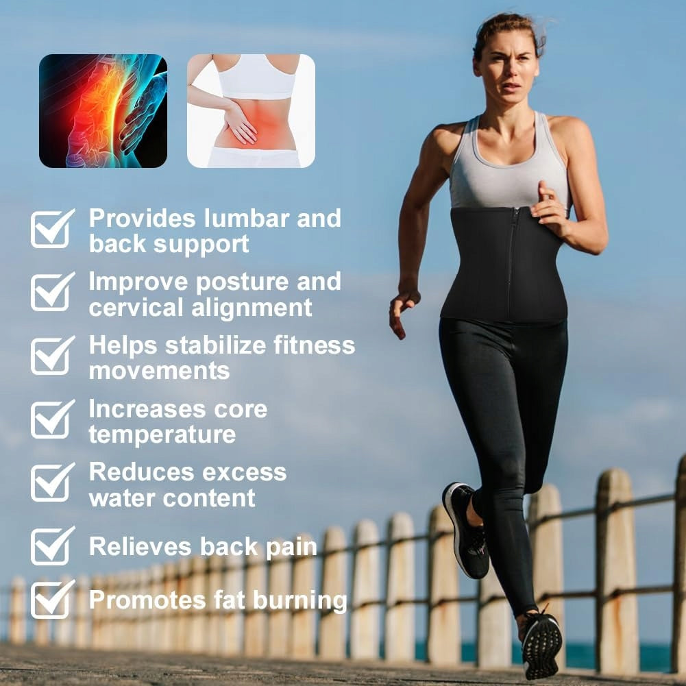 SWEATING BELT ADJUSTABLE SLIMMING ABDOMINAL ELASTIC Model AOOWU Pas do pocenia się, regulowany pas