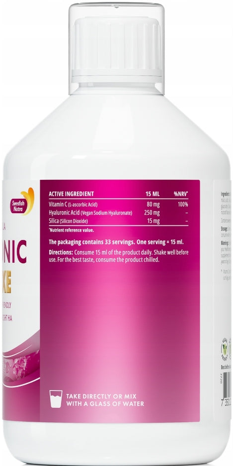 SWEDISH NUTRA HYALURONIC ACID LUXE LIQUID + vitamin C | 500 ml Medical device no