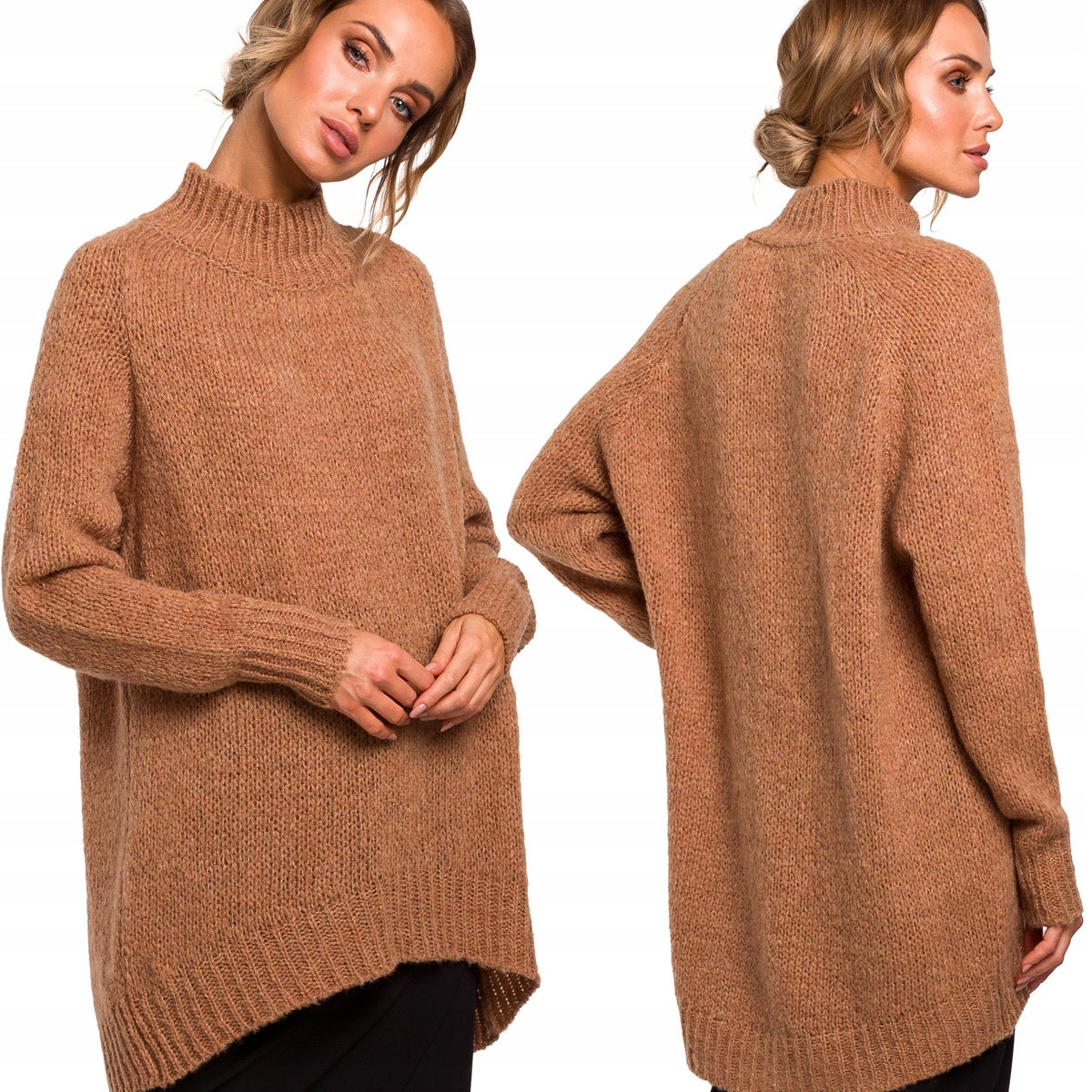 Pullover mit hohem Kragen für Damen MOE M468 