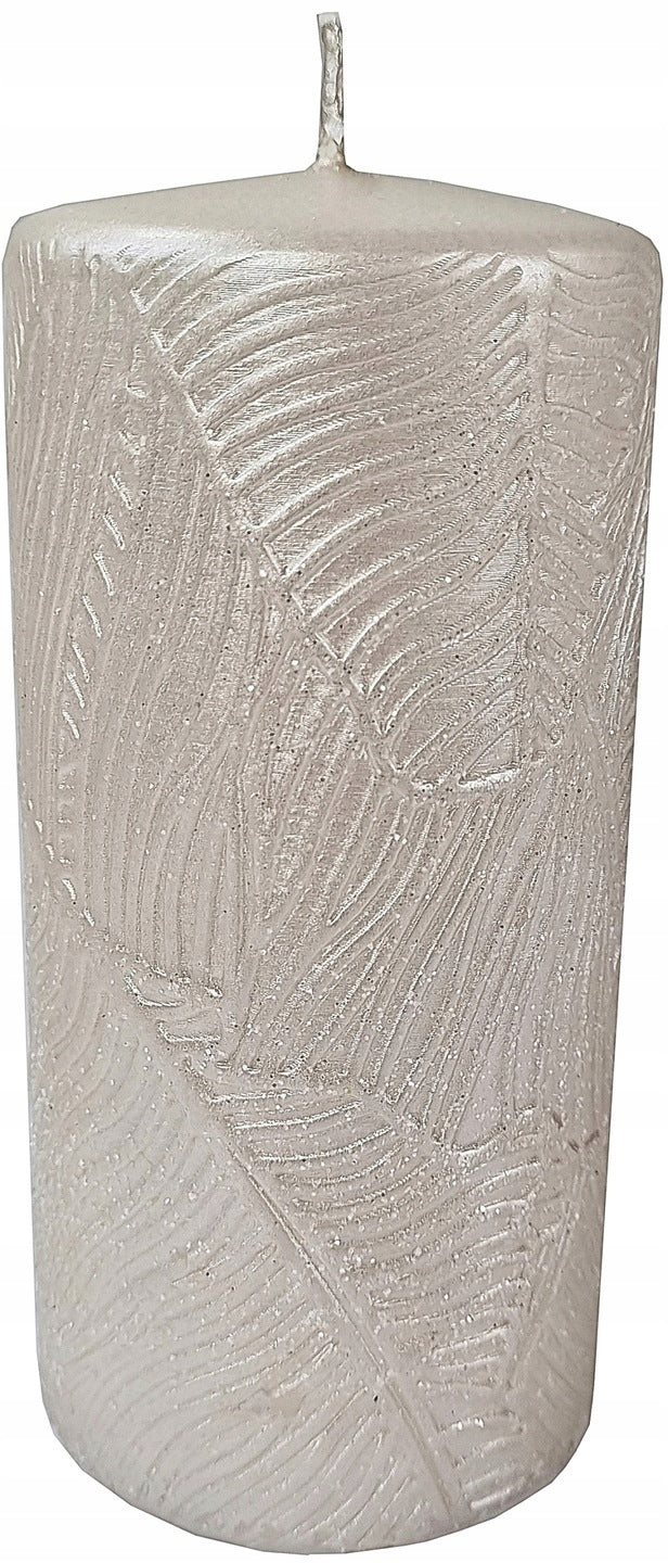 Paraffinkerze, 7x14 cm, Champagnerfarbe 