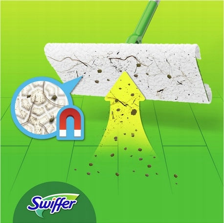 SWIFFER FLOOR MOP +3 WET CARTRIDGES +8 DRY CARTRIDGES QUICK TO USE NL Packaging status original