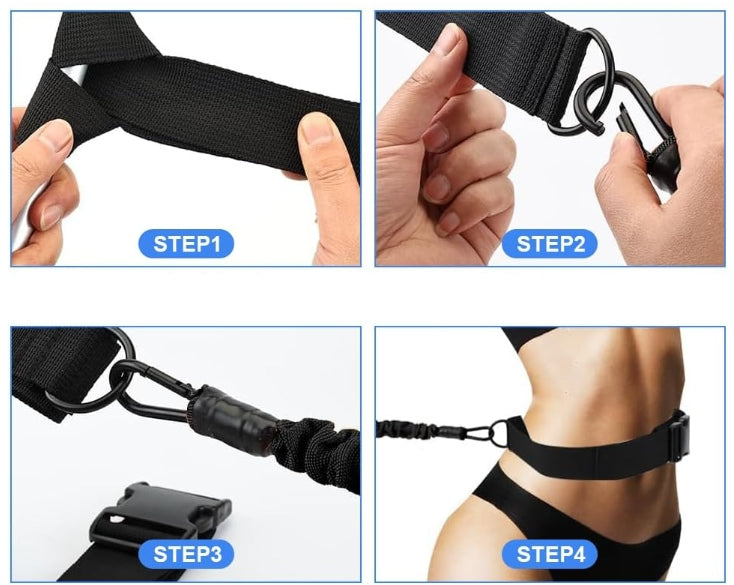 SWIMMING BELT IN THE POOL ADJUSTABLE TRAINING FOR ADULTS 4-12 METERS Manufacturer code PAS DO PŁYWANIA NA BASENIE