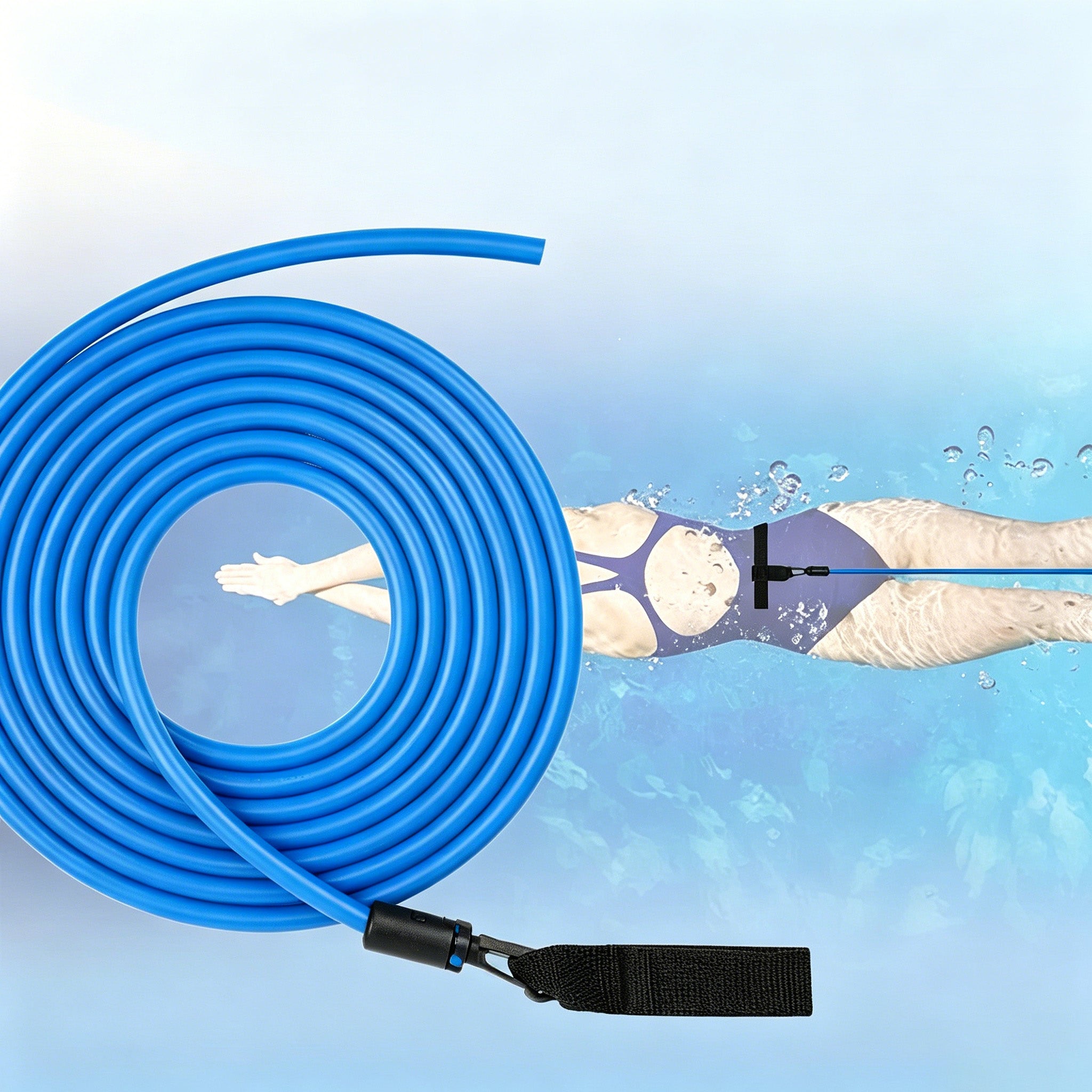 SWIMMING BELT IN THE POOL – RESISTANCE HARNESS, ADJUSTABLE, 4 M, FOR TEENAGERS Packaging status original
