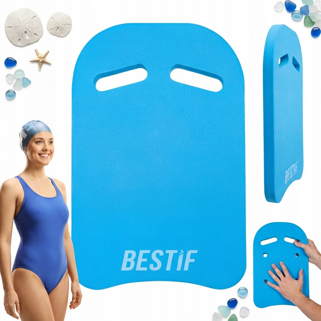 SWIMMING BOARD BESTIF FOAM 45CM BLUE SWIMMING LESSONS