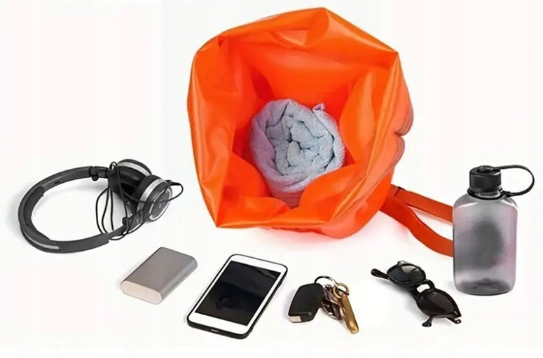 SWIMMING BUOY BELAY INFLATABLE RESCUE 2IN1 DRY POCKET For swimming