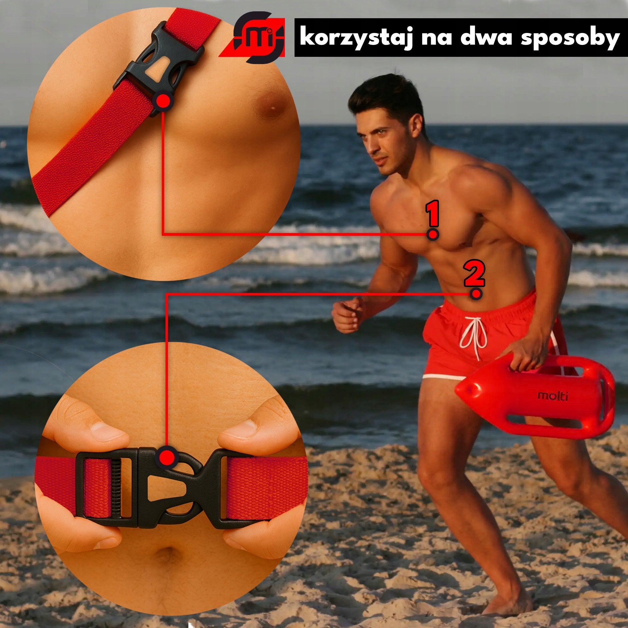 SWIMMING BUOY SAFETY SWIMBOARD FOR KAYAK SUP LARGE adjustable Model BOJKA DO PŁYWANIA ASEKURACYJNA PŁYWACKA