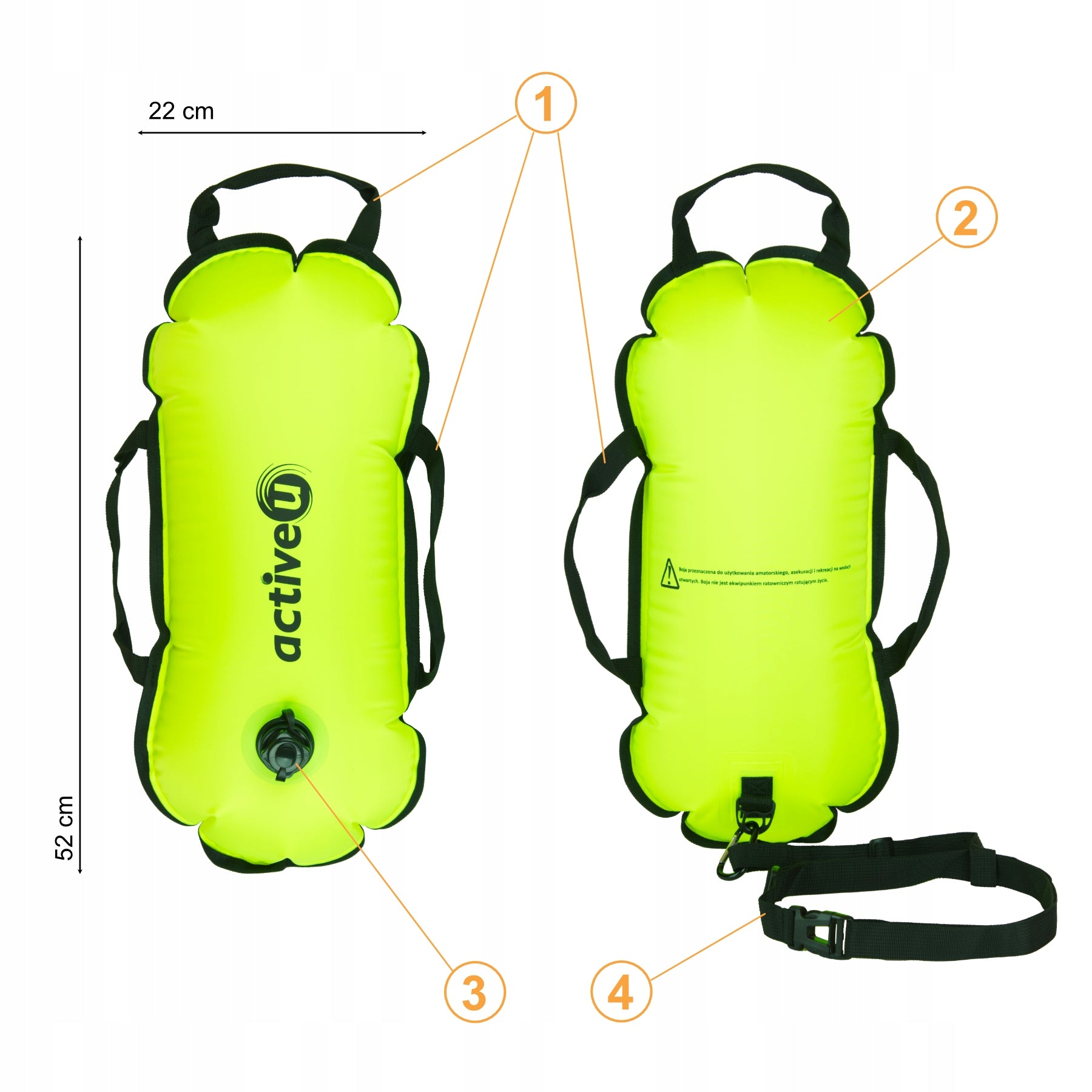 SWIMMING BUOY SAFETY SWIMMING BUOY ACTIVEU LIGHT + WHISTLE Packaging status original
