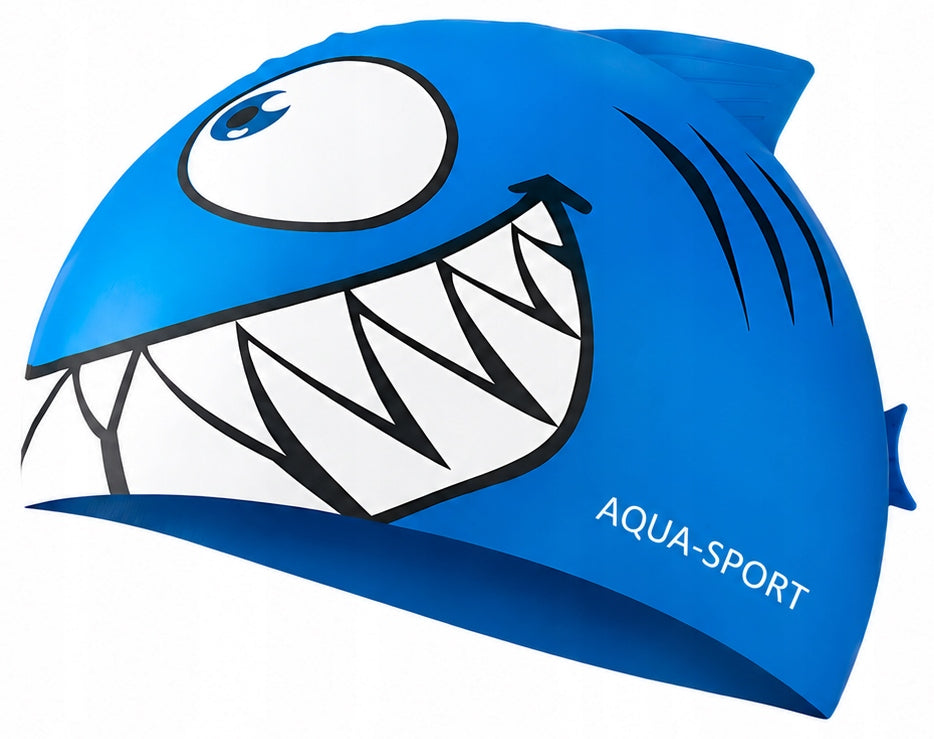 SWIMMING CAP FOR CHILDREN SILICONE CHILDREN AQUA-SPORT Shark