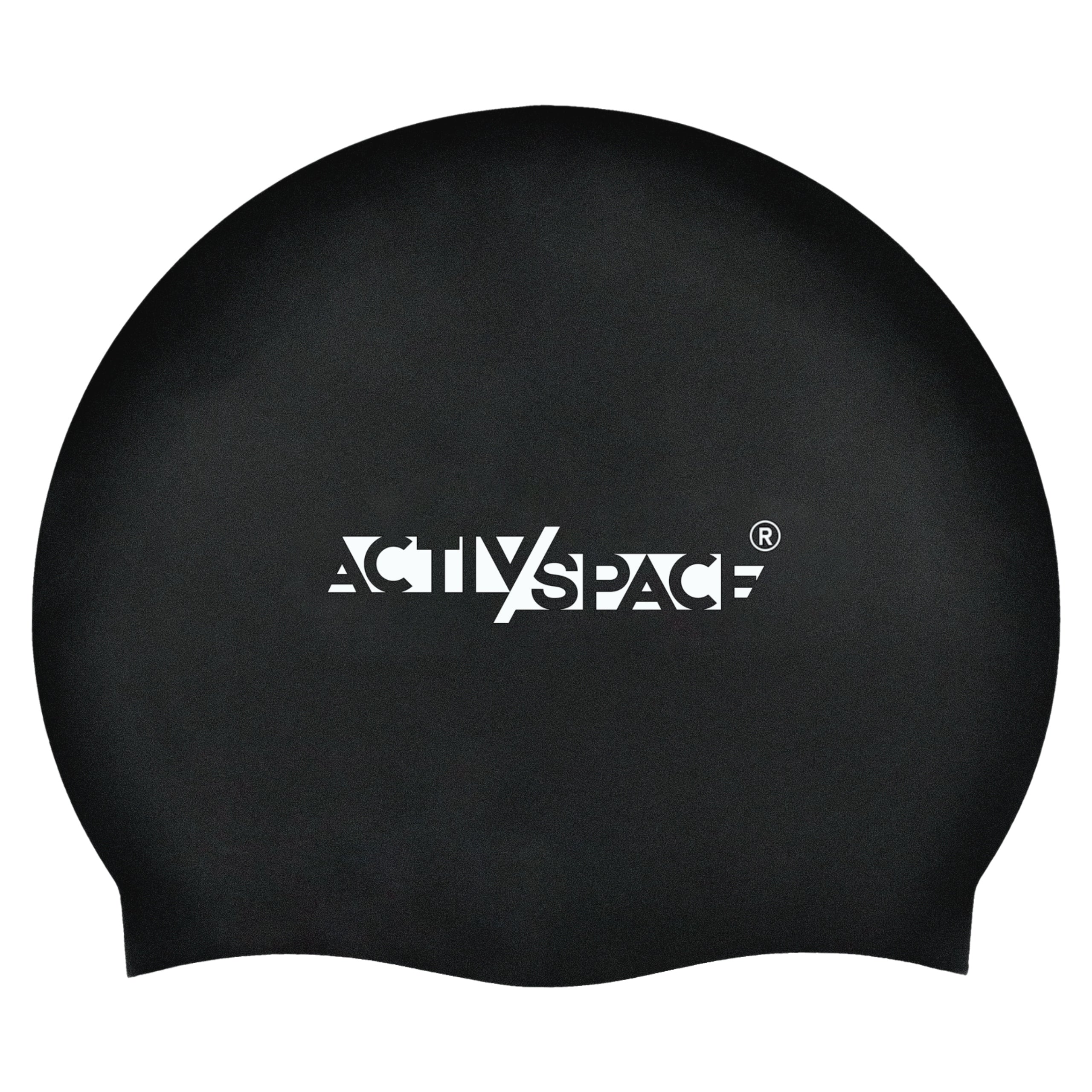 SWIMMING CAP SILICONE FOR SWIMMING POOL UNIVERSAL BLACK Brand Activ/Space