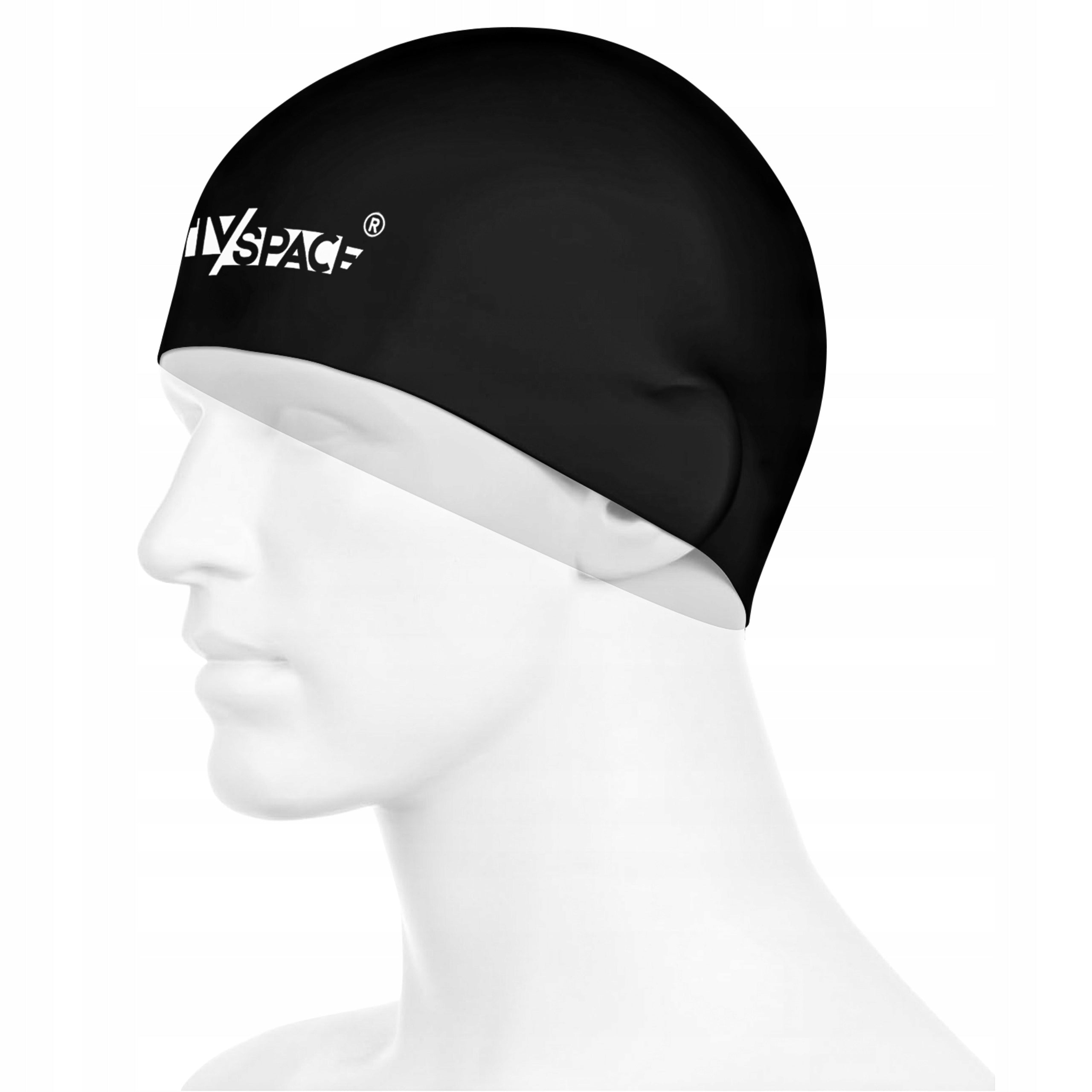 SWIMMING CAP SILICONE FOR SWIMMING POOL UNIVERSAL BLACK Color black
