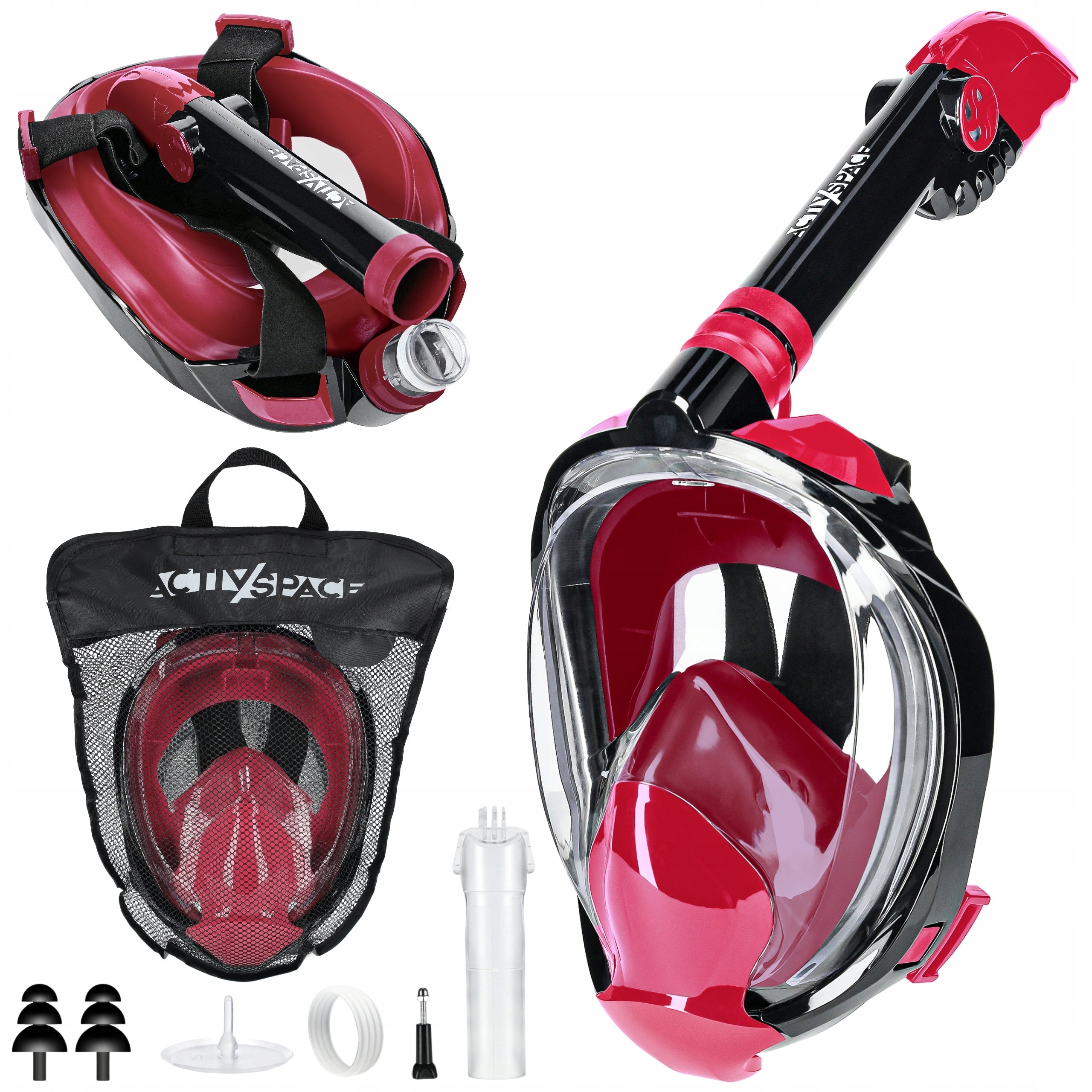 SWIMMING DIVING MASK FOLDING L/XL FULL FACE DOES NOT PAIR SET