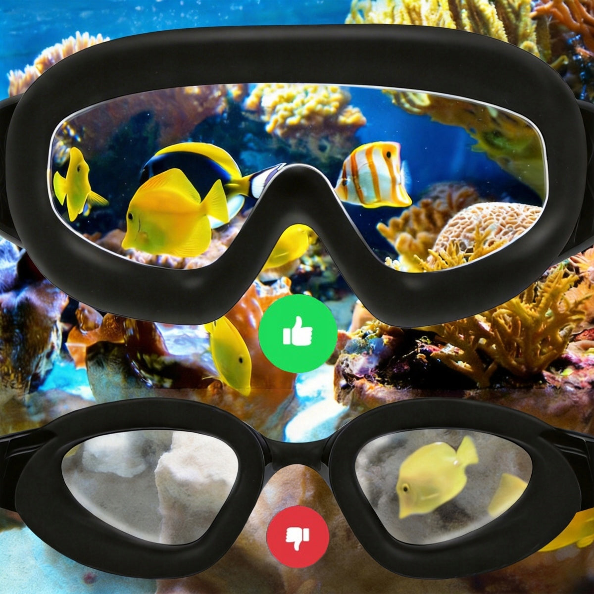 SWIMMING GOGGLES 100% ANTI-FOG + CASE Color black