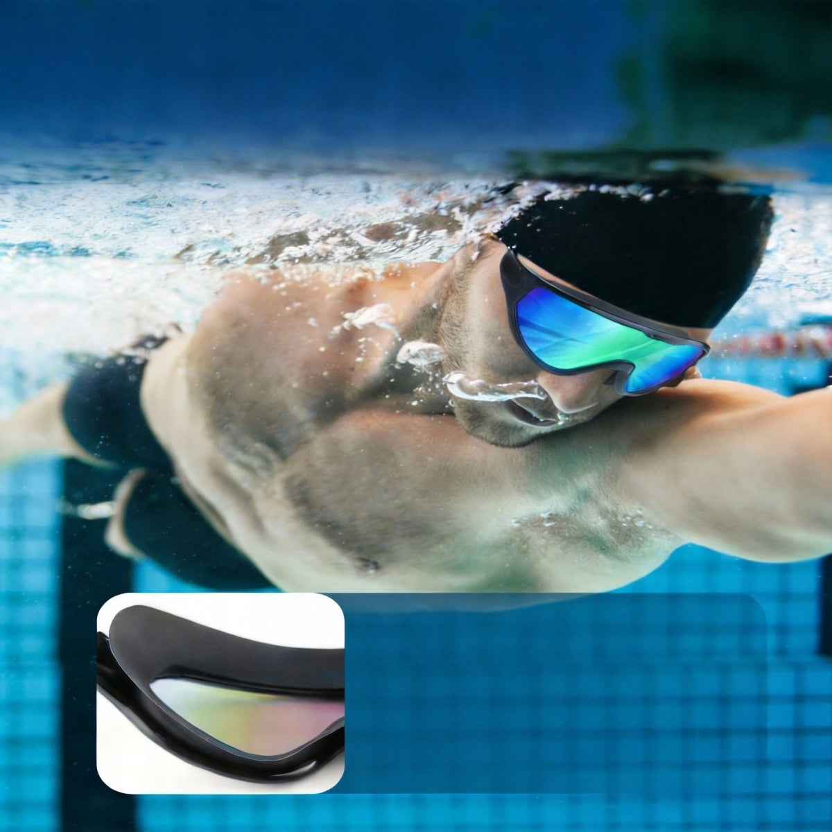 SWIMMING GOGGLES 100% ANTI-FOG + CASE Model 6942787678253