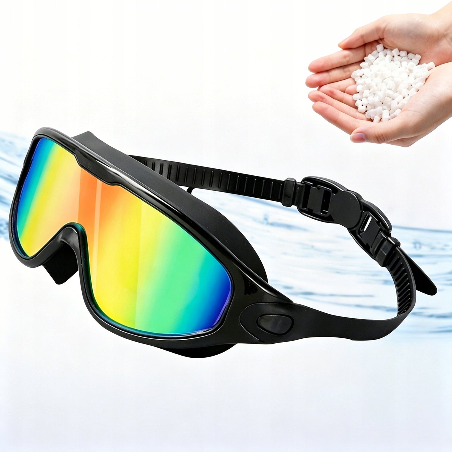SWIMMING GOGGLES 100% ANTI-FOG + CASE Packaging status original
