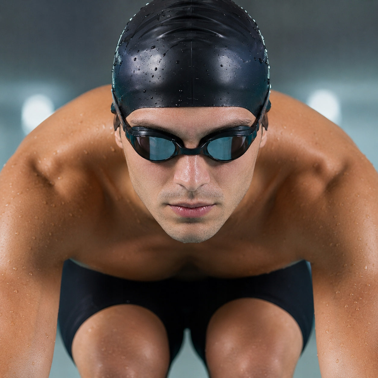 SWIMMING GOGGLES ANTI-FOG GOGGLES UV + CASE Model CZARNE OKULARY DO PŁYWANIA NA BASEN PLAŻĘ