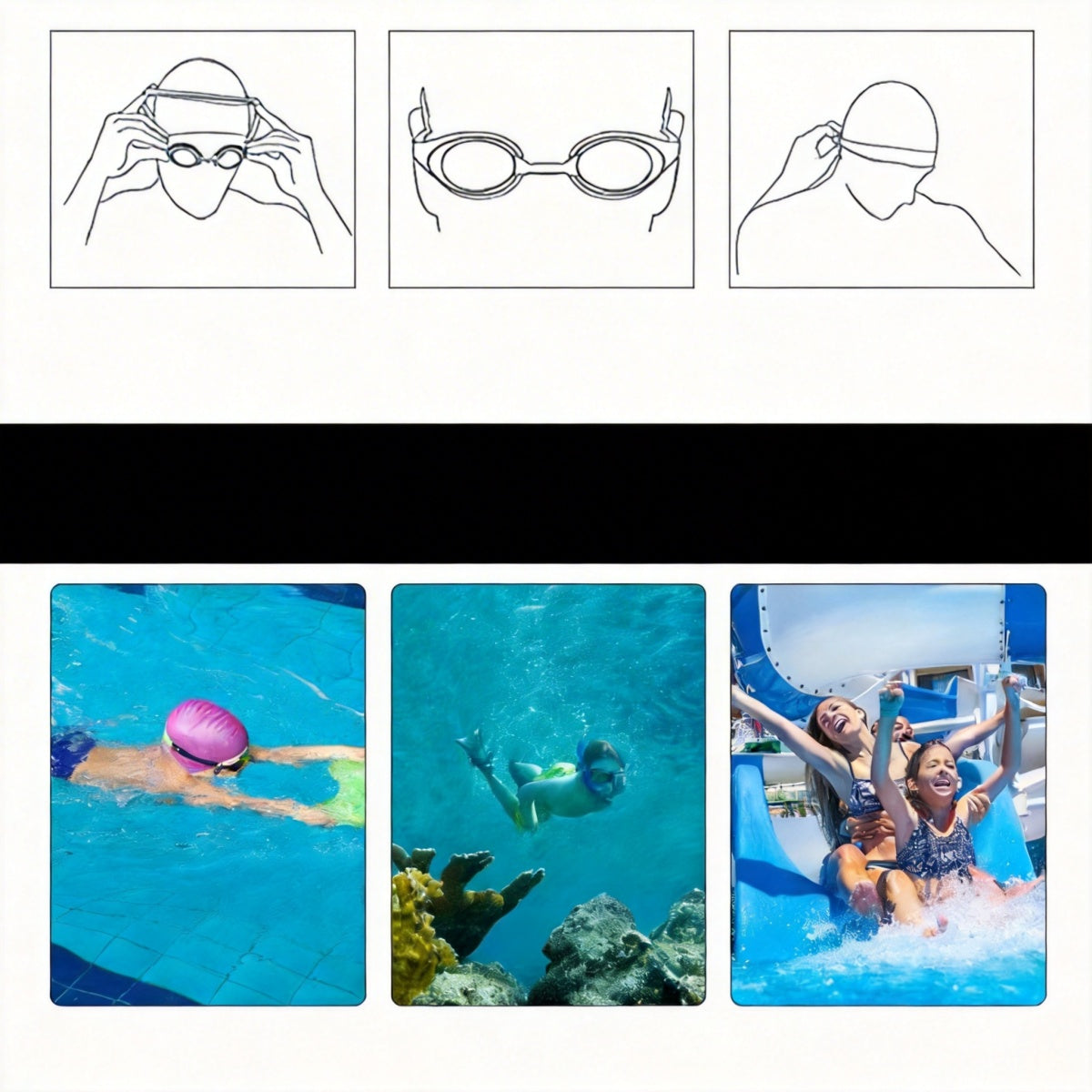 SWIMMING GOGGLES FOR SWIMMING POOL ANTI-FOG FOR SWIMMING GOGGLES FOR CHILDREN Kind for kids