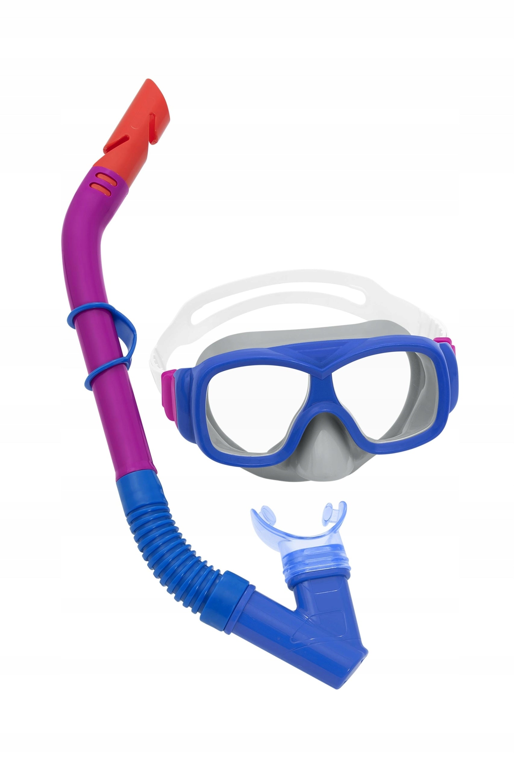 SWIMMING MASK WITH TUBE DIVING GLASSES 24032 Color multicolor