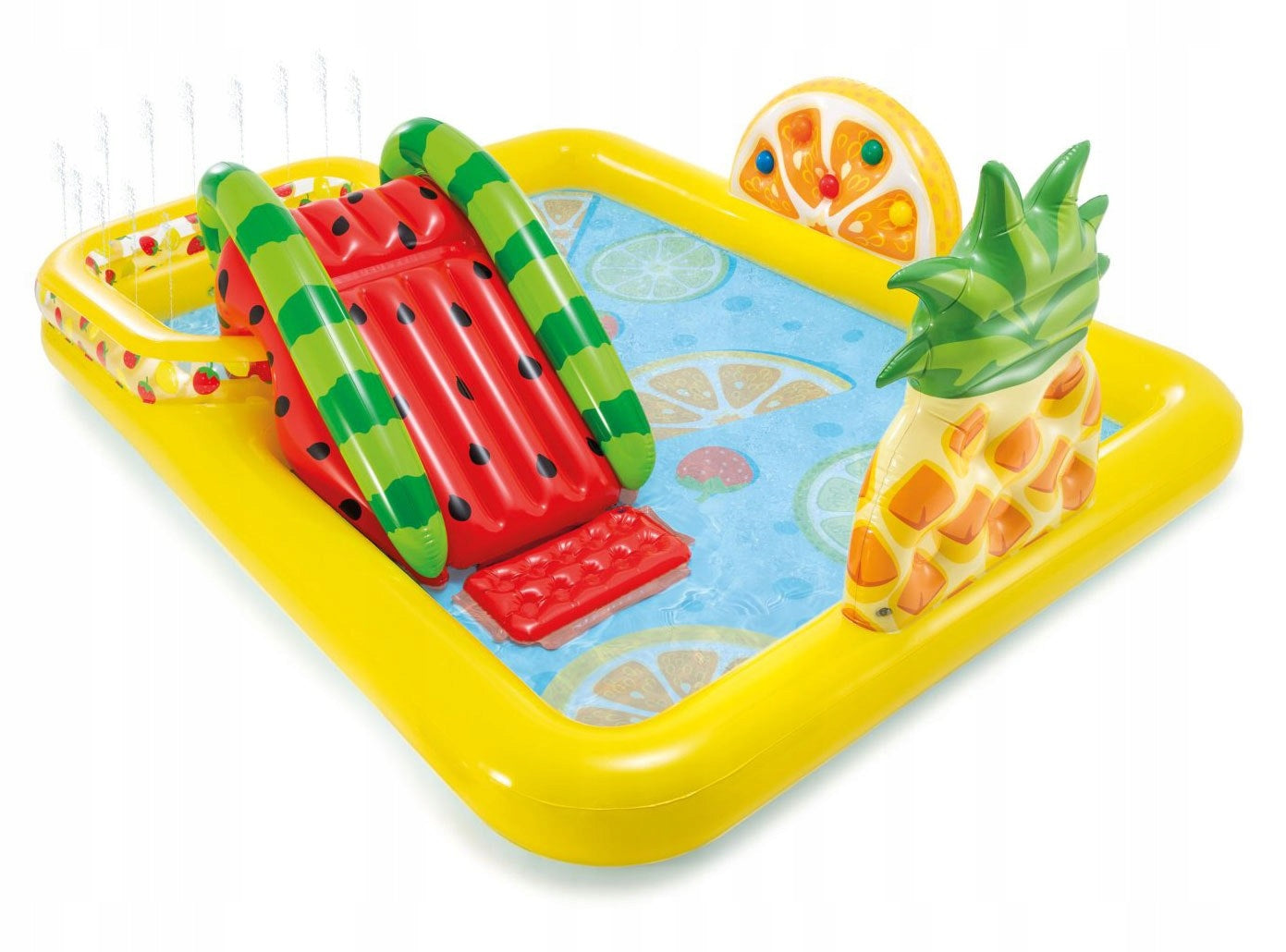 SWIMMING POOL INFLATABLE RECTANGULAR INTEX 57158 244 X 191CM FOR CHILDREN COLORFUL FRUIT Kind inflatable